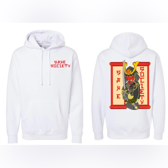 Hand drawn white samurai hoodie! - Picture 1 of 1